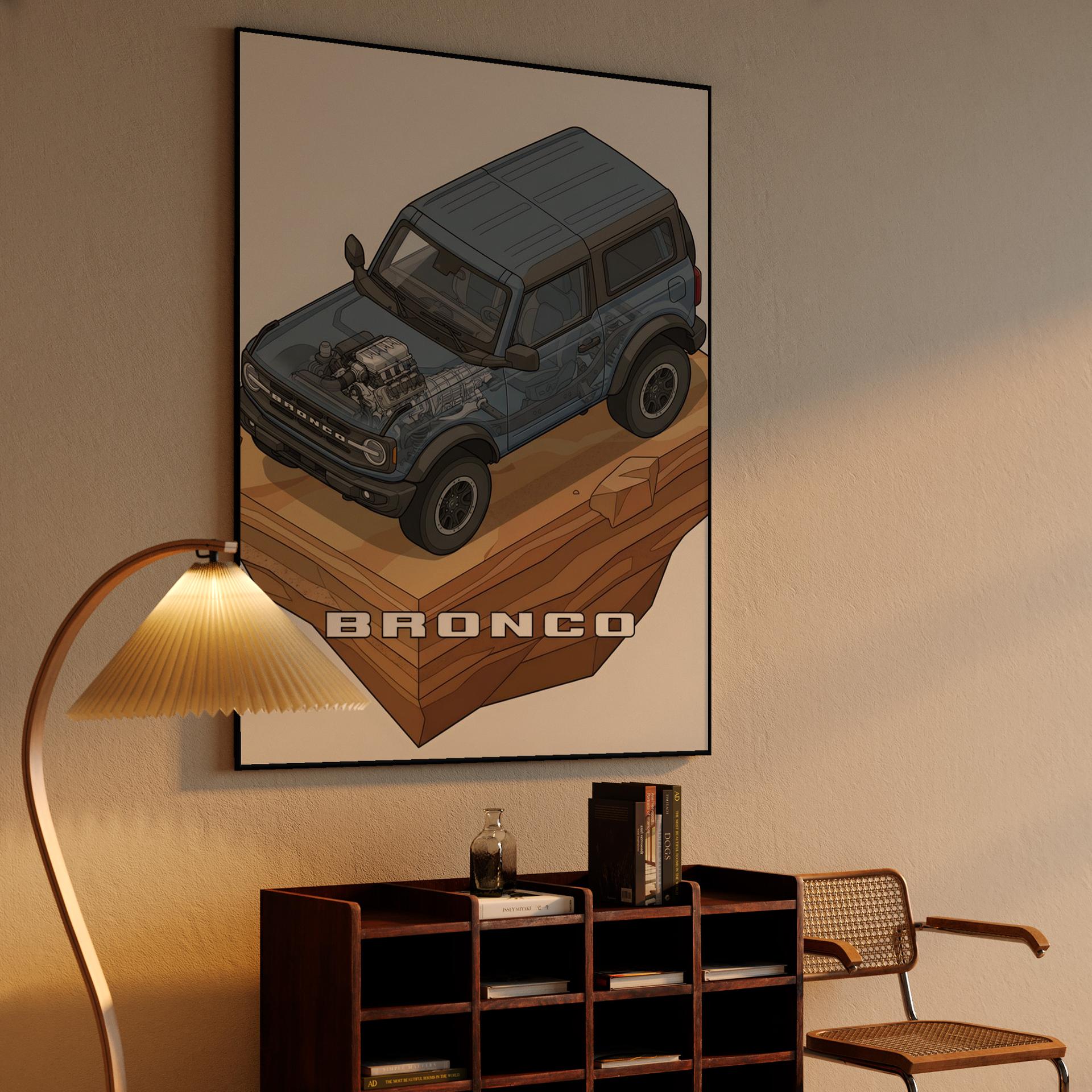 Ford Bronco Isometric Cutaway Diorama
