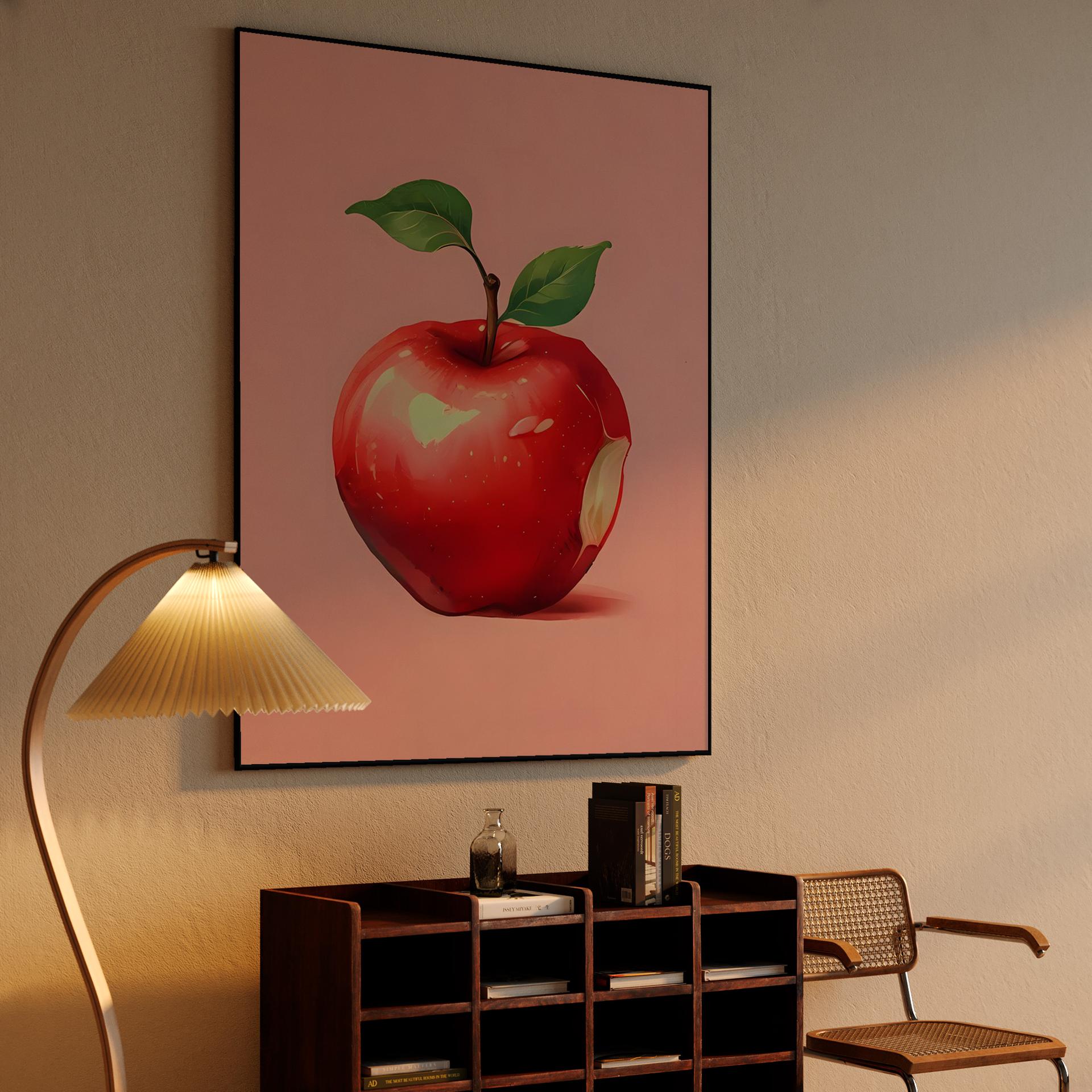 Glossy Bitten Red Apple