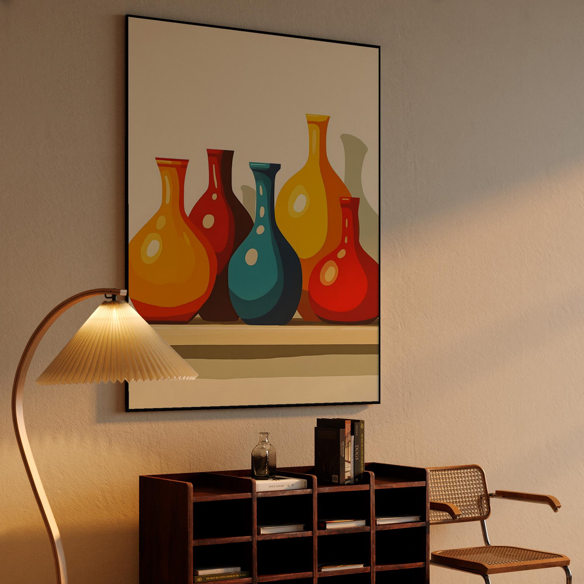 Vibrant Mid-Century Vases