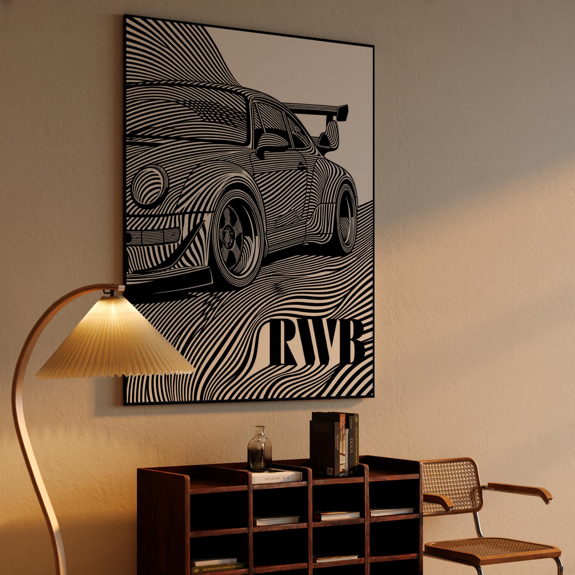 Porsche 911 RWB: Op Art Kinetic Flow