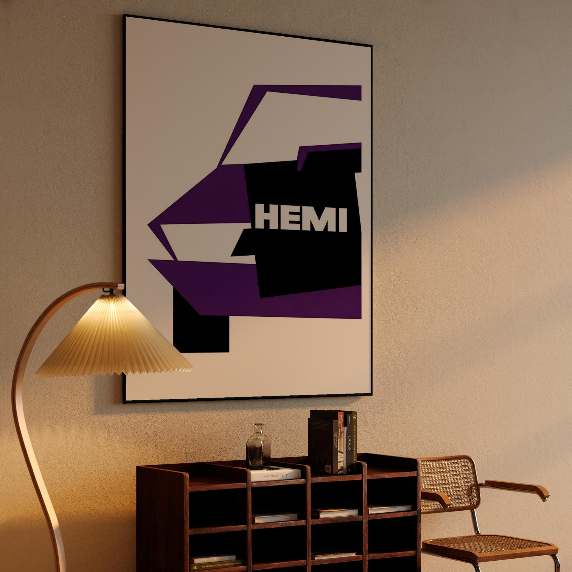 HEMI 'Cuda Geometric Abstract
