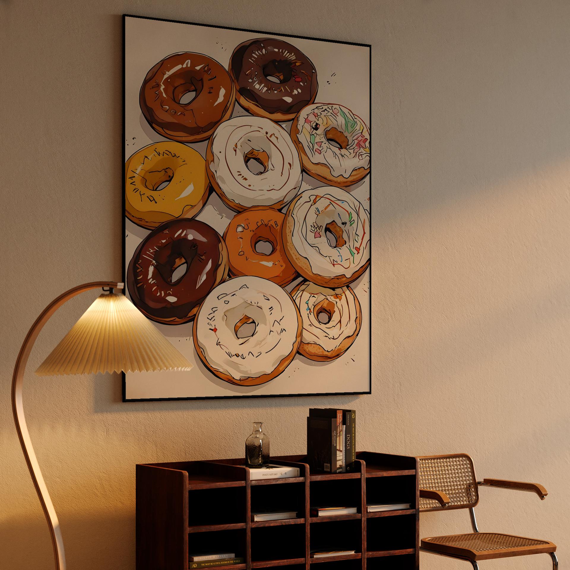 Assorted Glazed Donuts Illustration