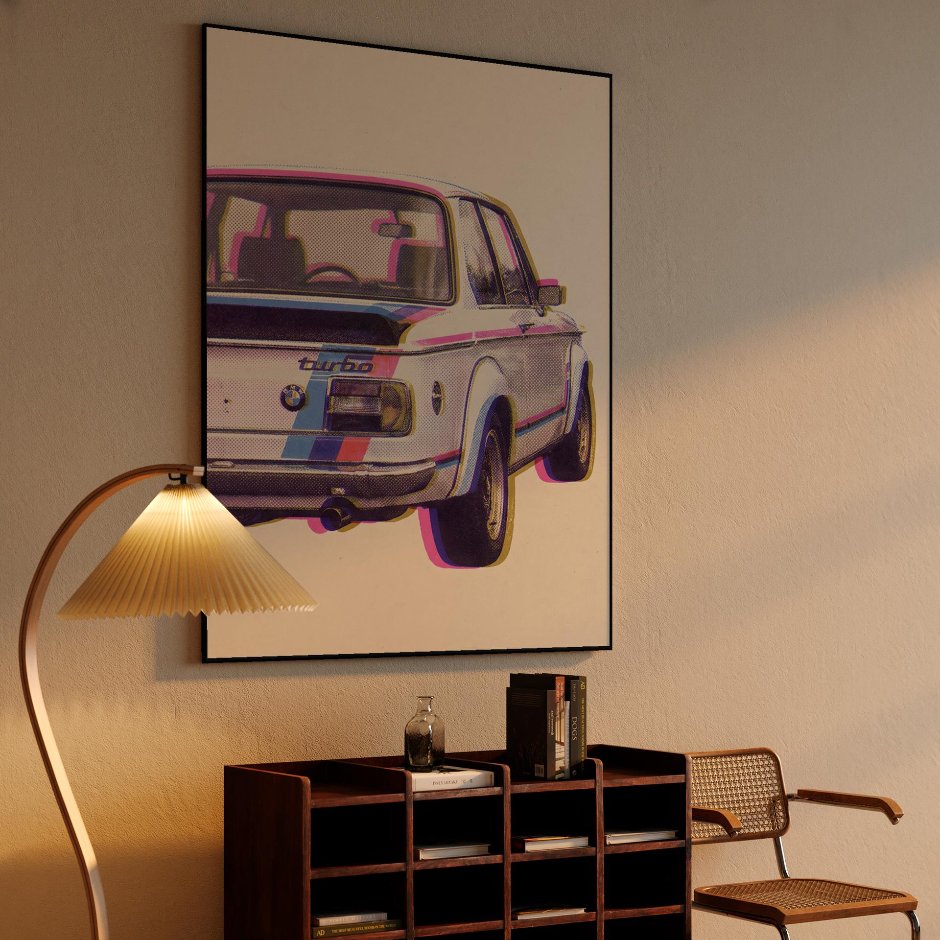 BMW 2002 Turbo Retro Halftone