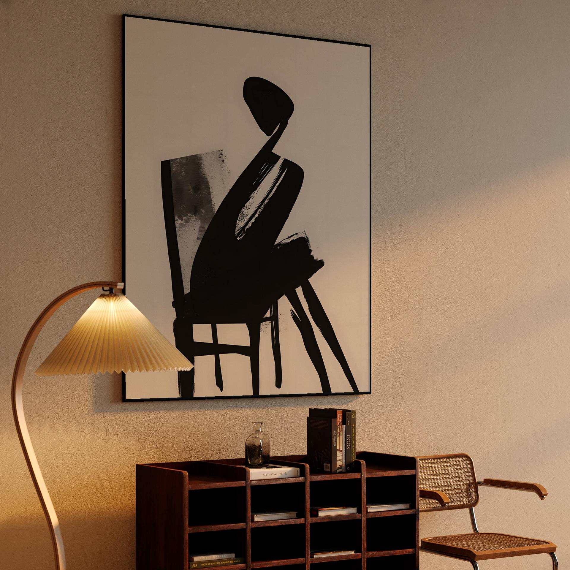 Minimalist Ink Seated Figure