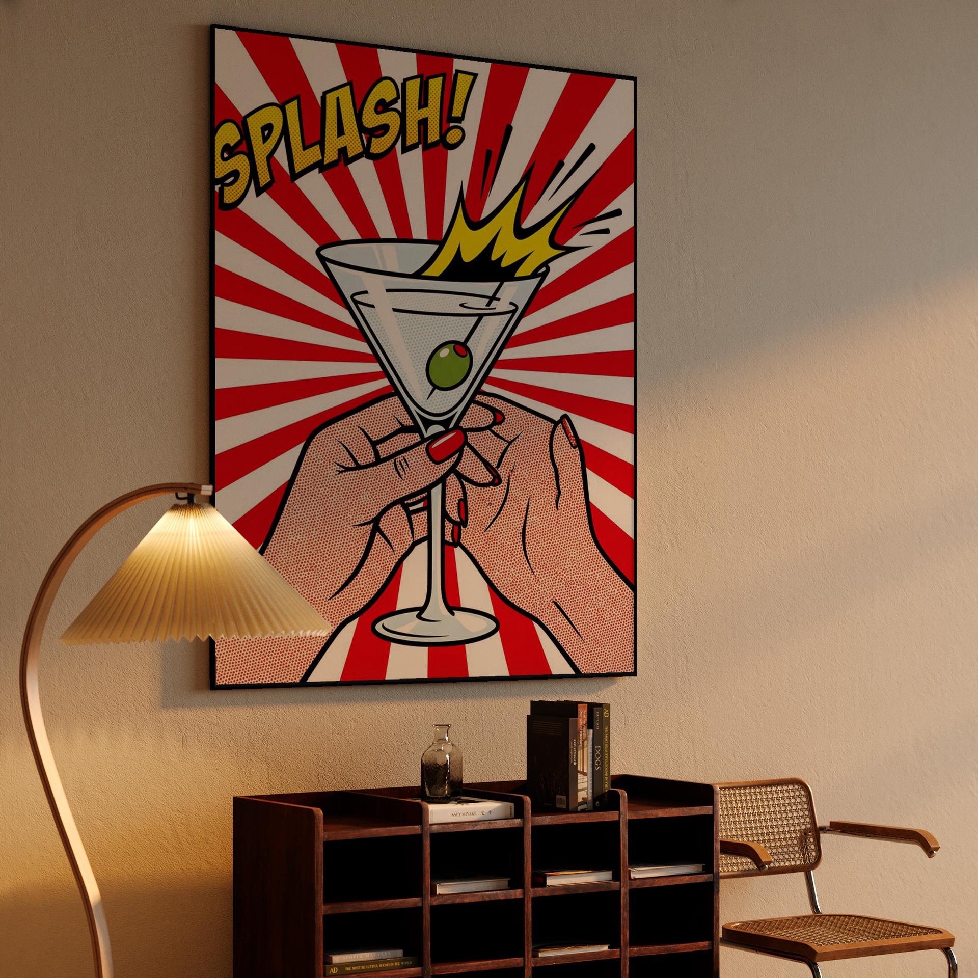 The Martini Splash Pop Art