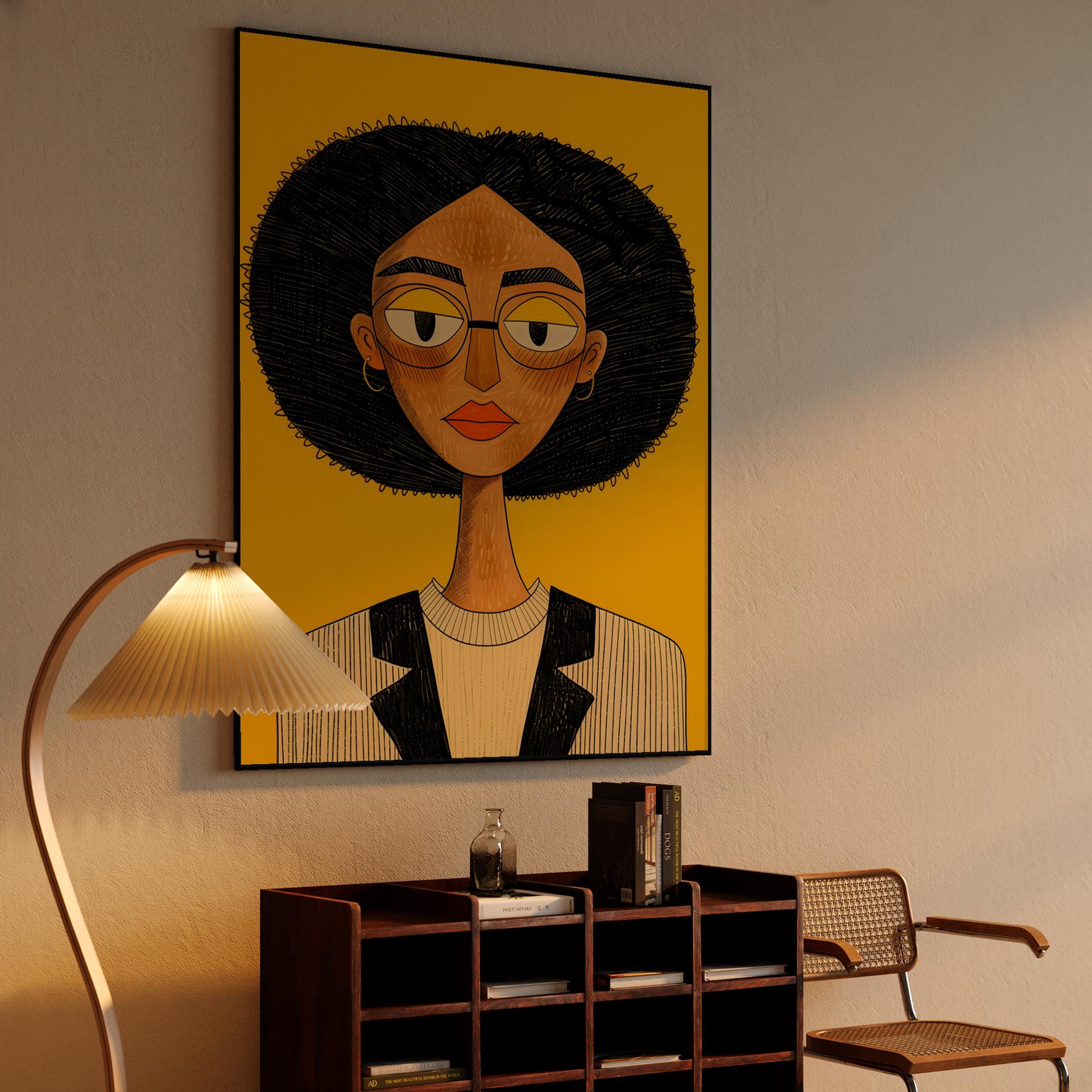 Textured Afro Portrait