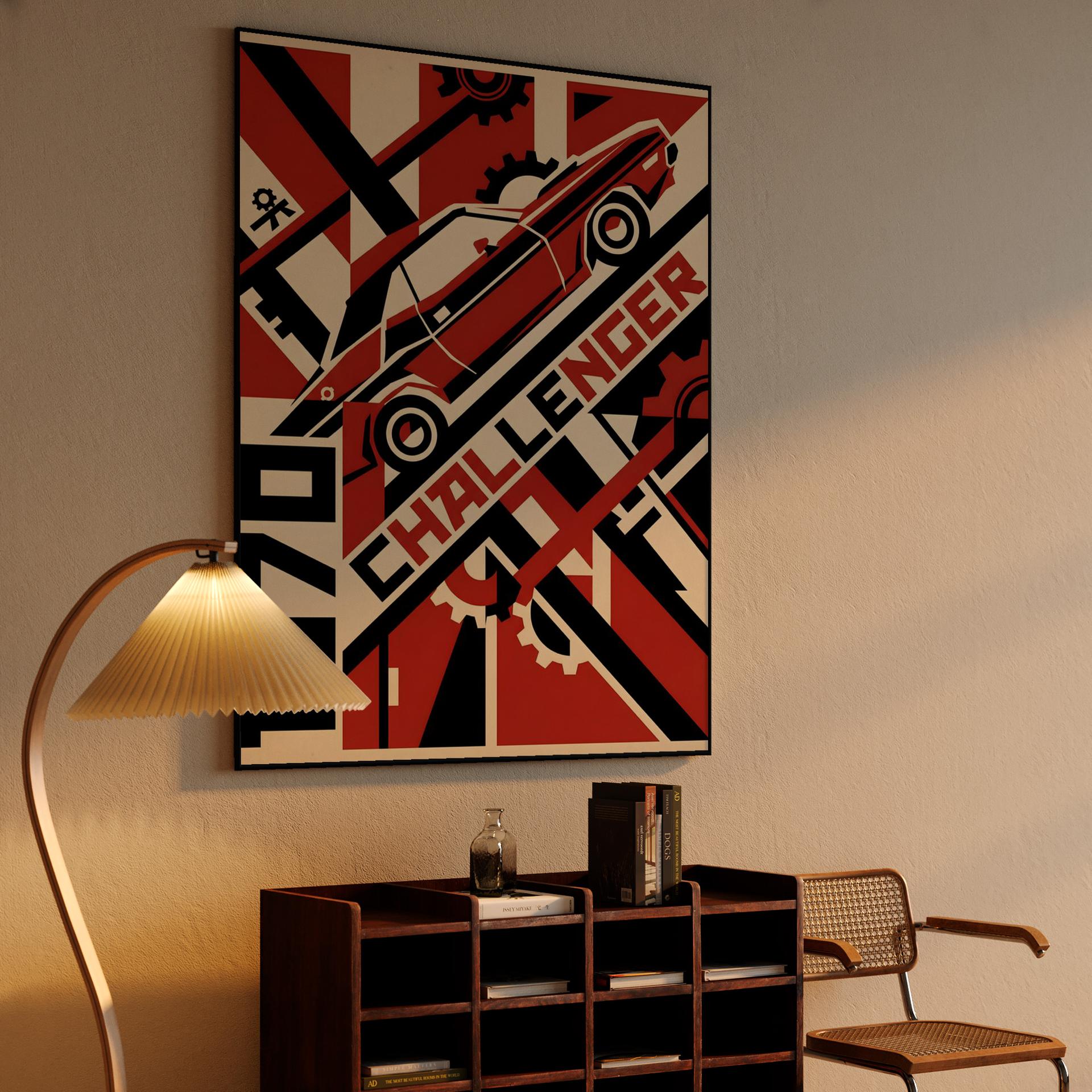 1970 Challenger Constructivist Industrial Poster