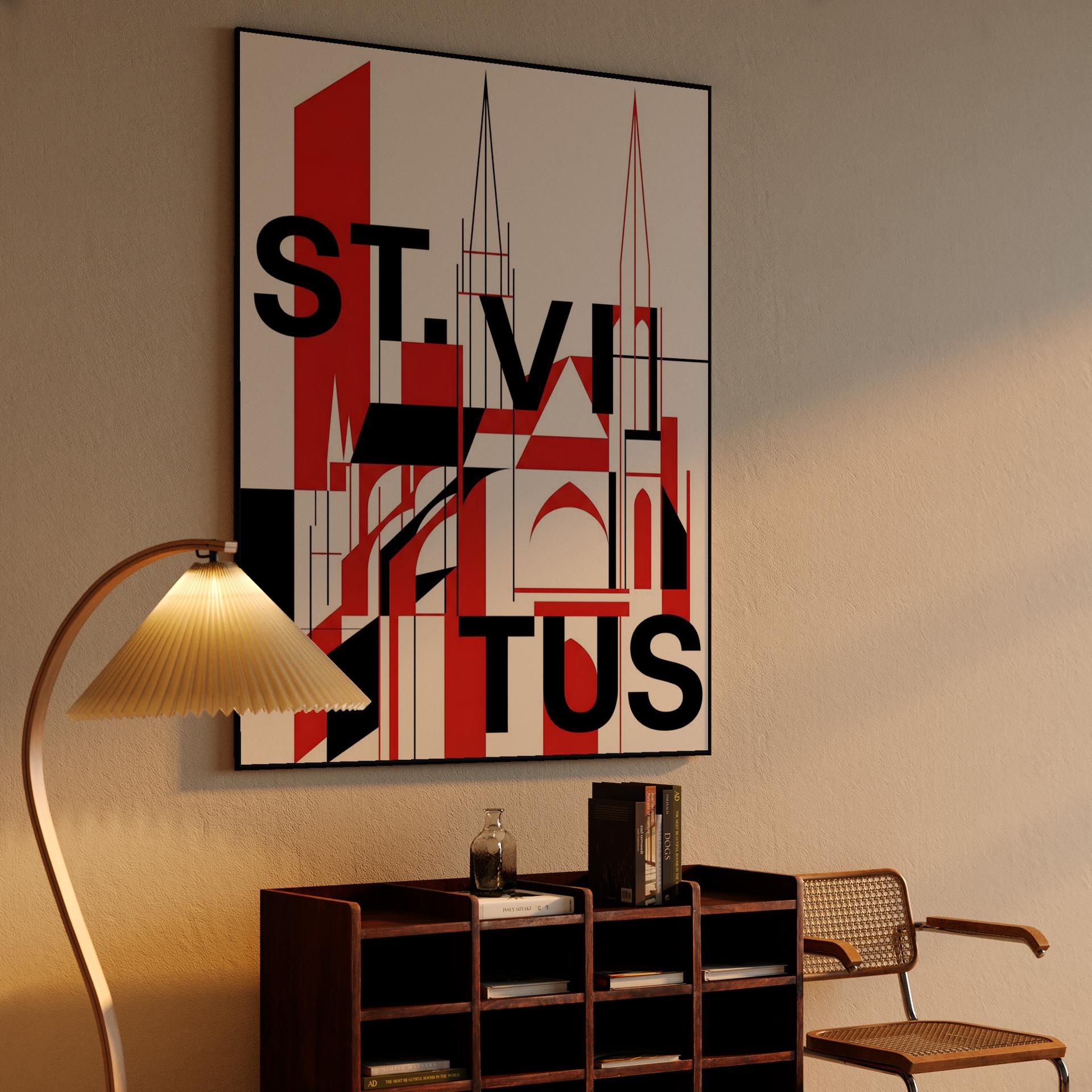 St. Vitus Cathedral Geometric Typography