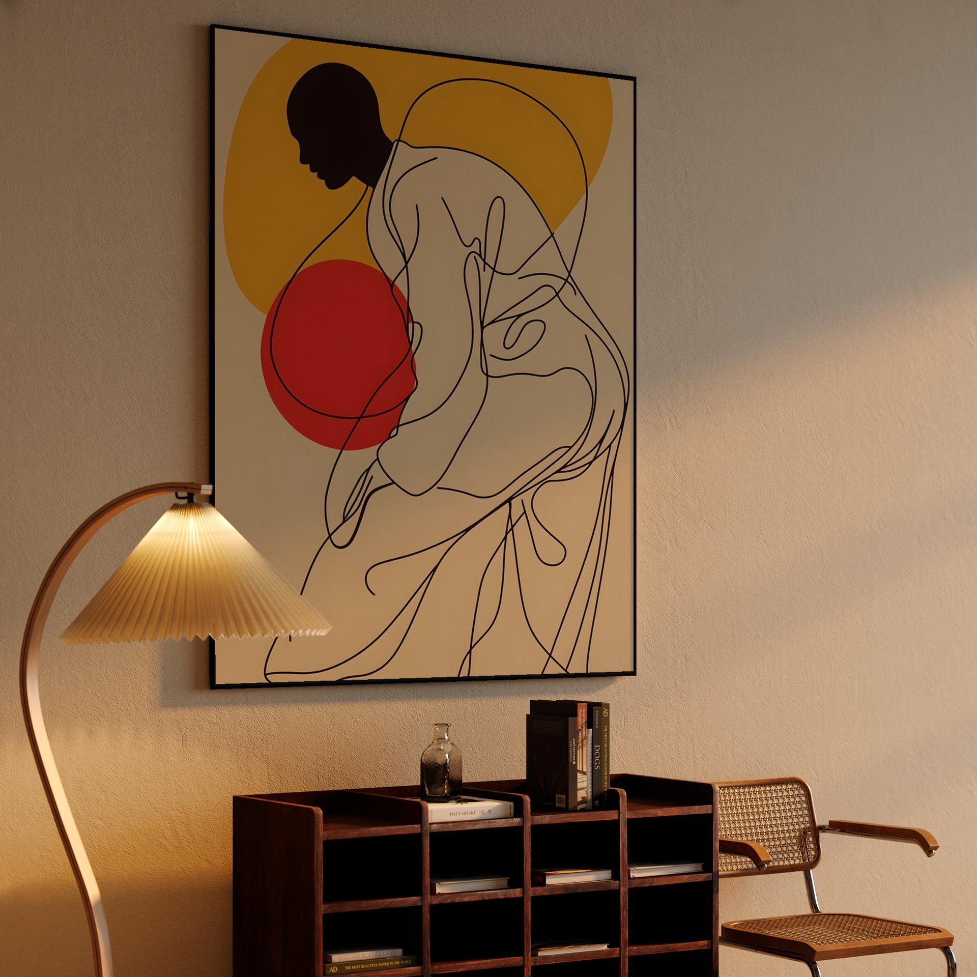 Abstract Line Silhouette