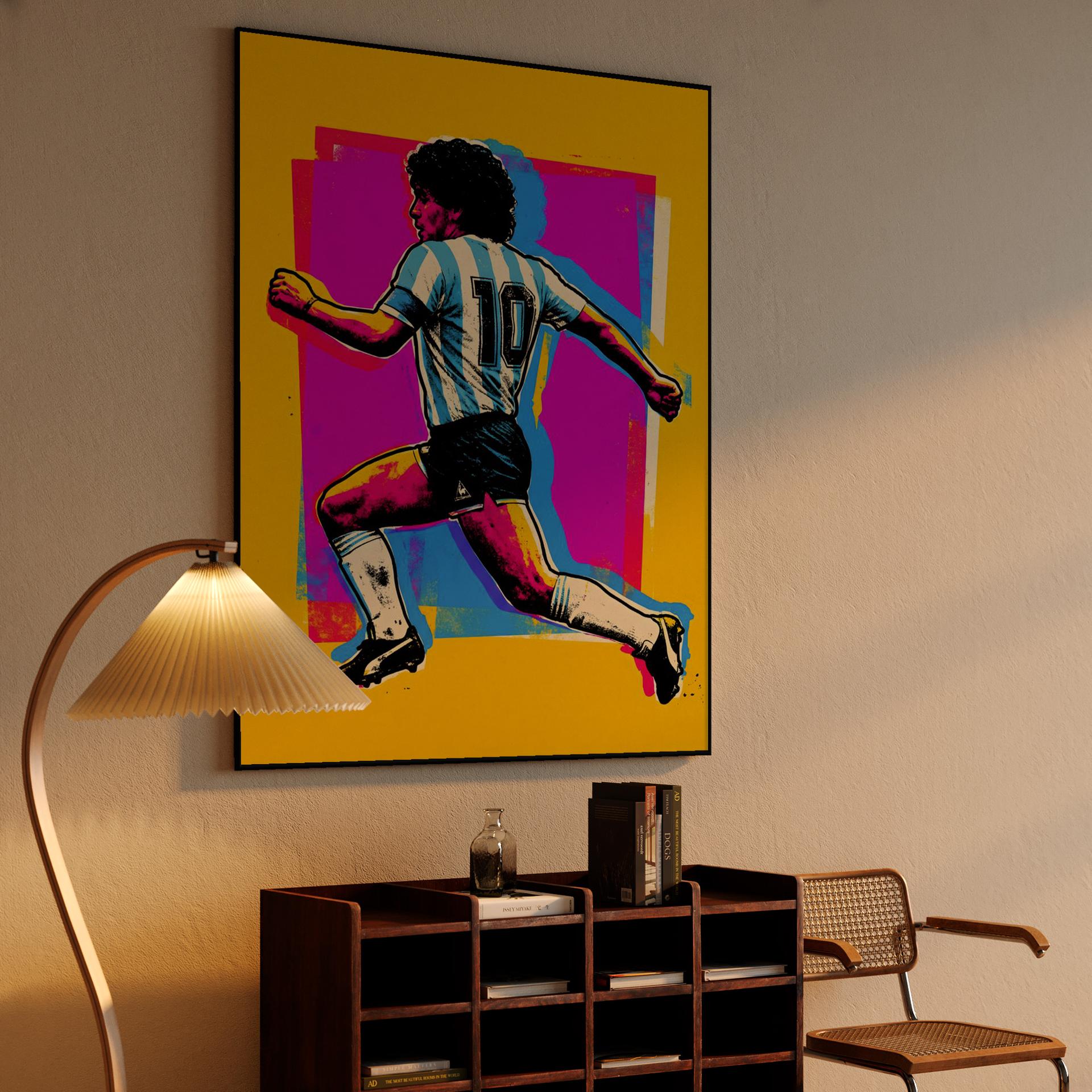 Maradona: Neon Pulse Pop Art