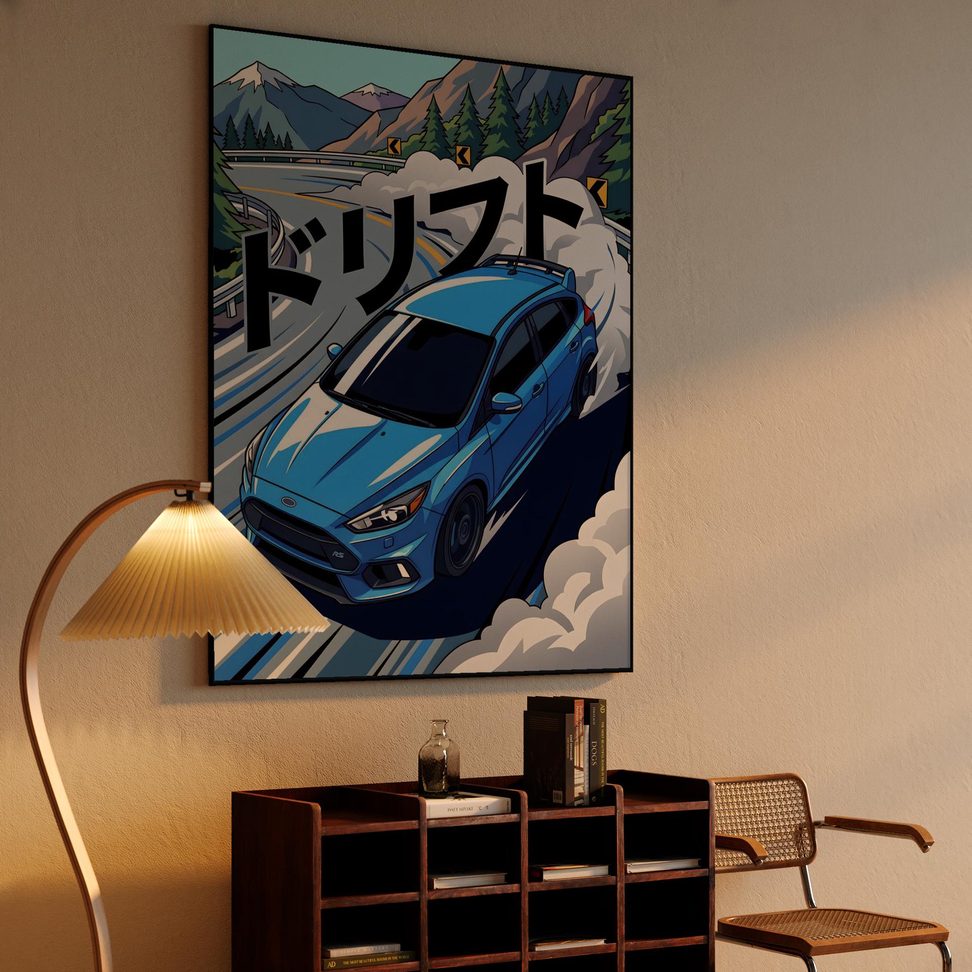 Ford Focus RS Anime Drift Mountain Pass