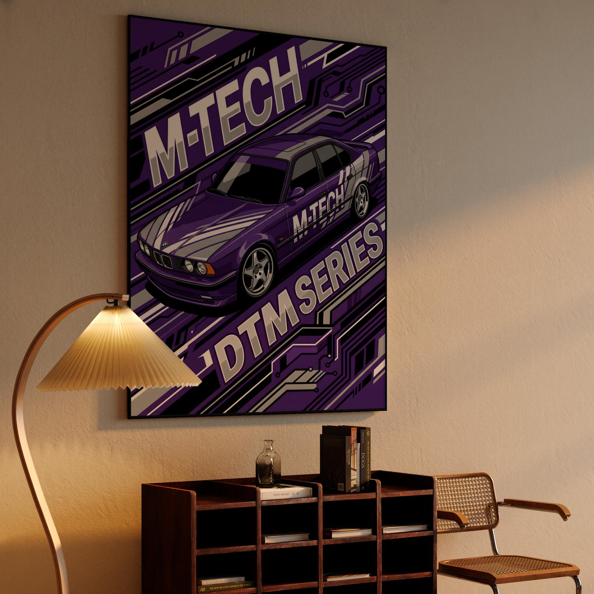 BMW E34 M5 M-Tech DTM Racing Illustration