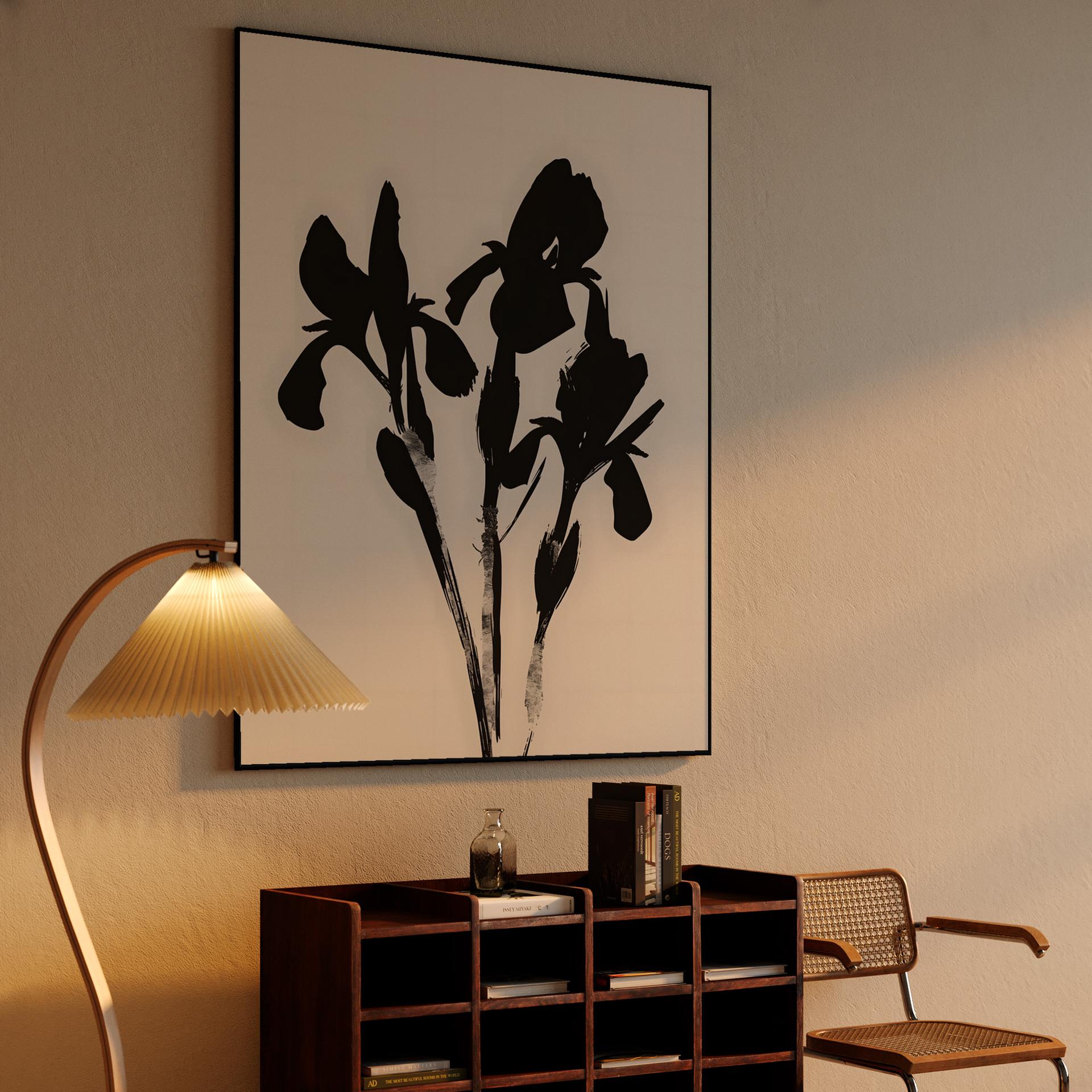 Sumi-e Iris Silhouette