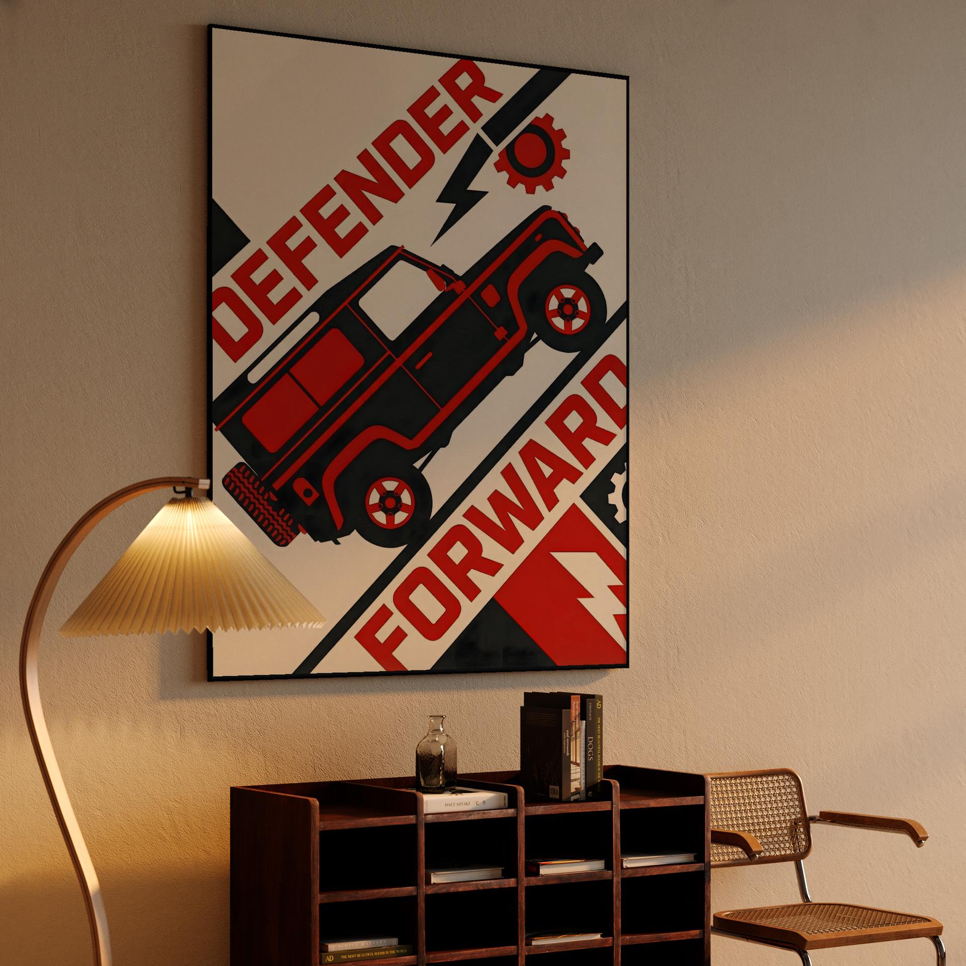 Defender Forward Constructivist Poster