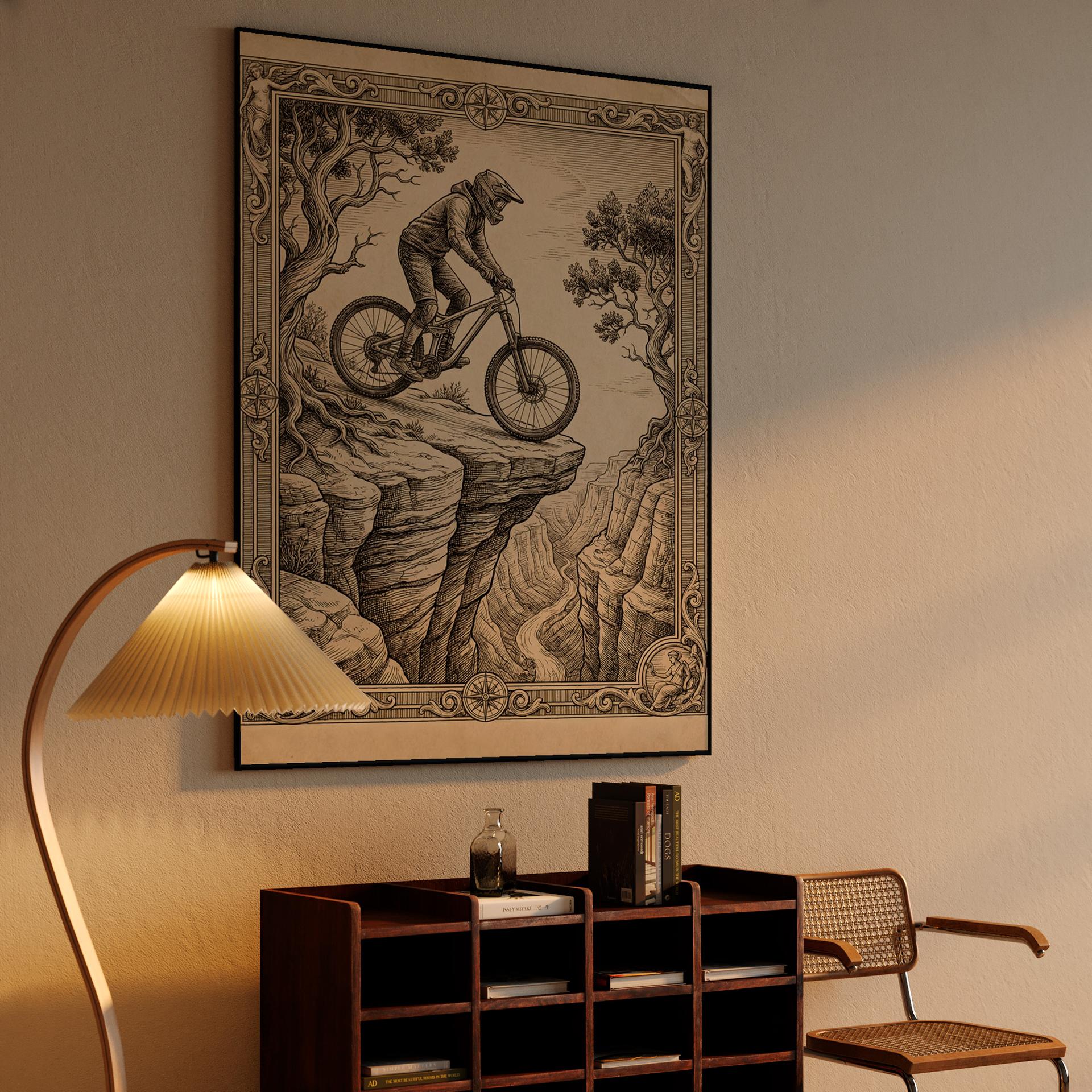 The Modern Pioneer: Grand Canyon Mountain Biking Engraving