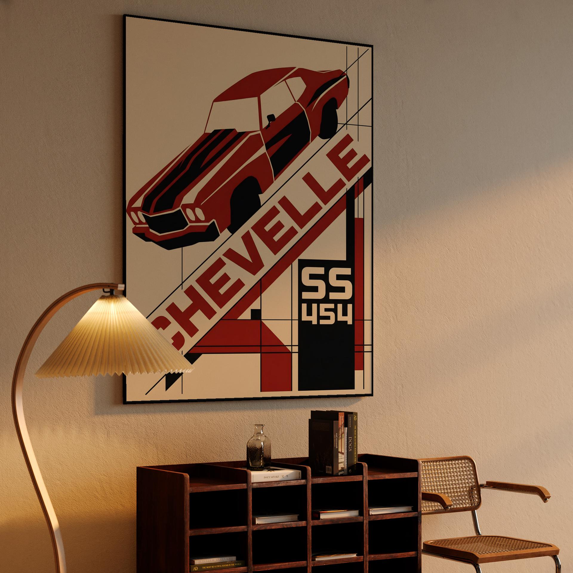 Chevelle SS 454 Constructivist Poster