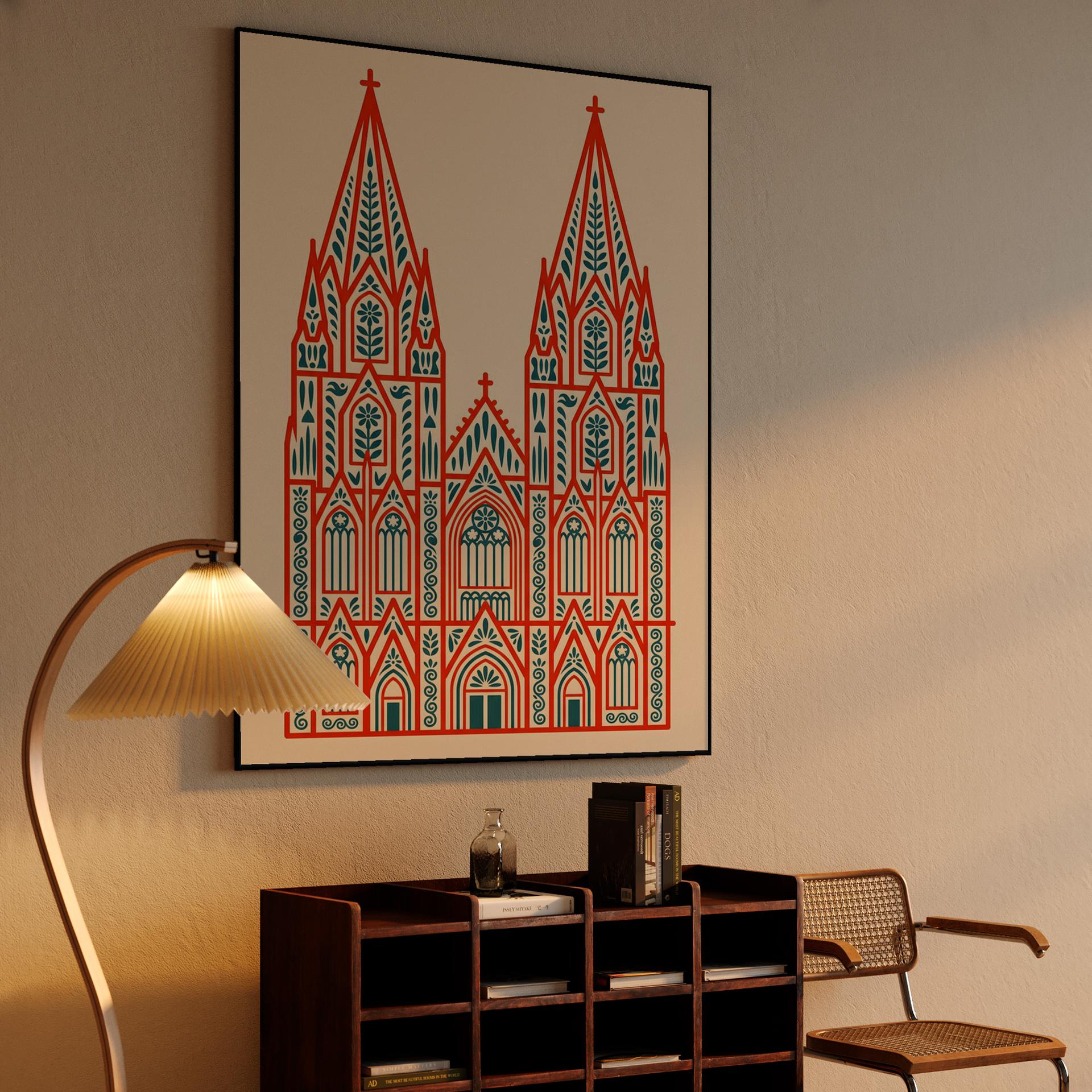 Cologne Cathedral Botanical Folk Art