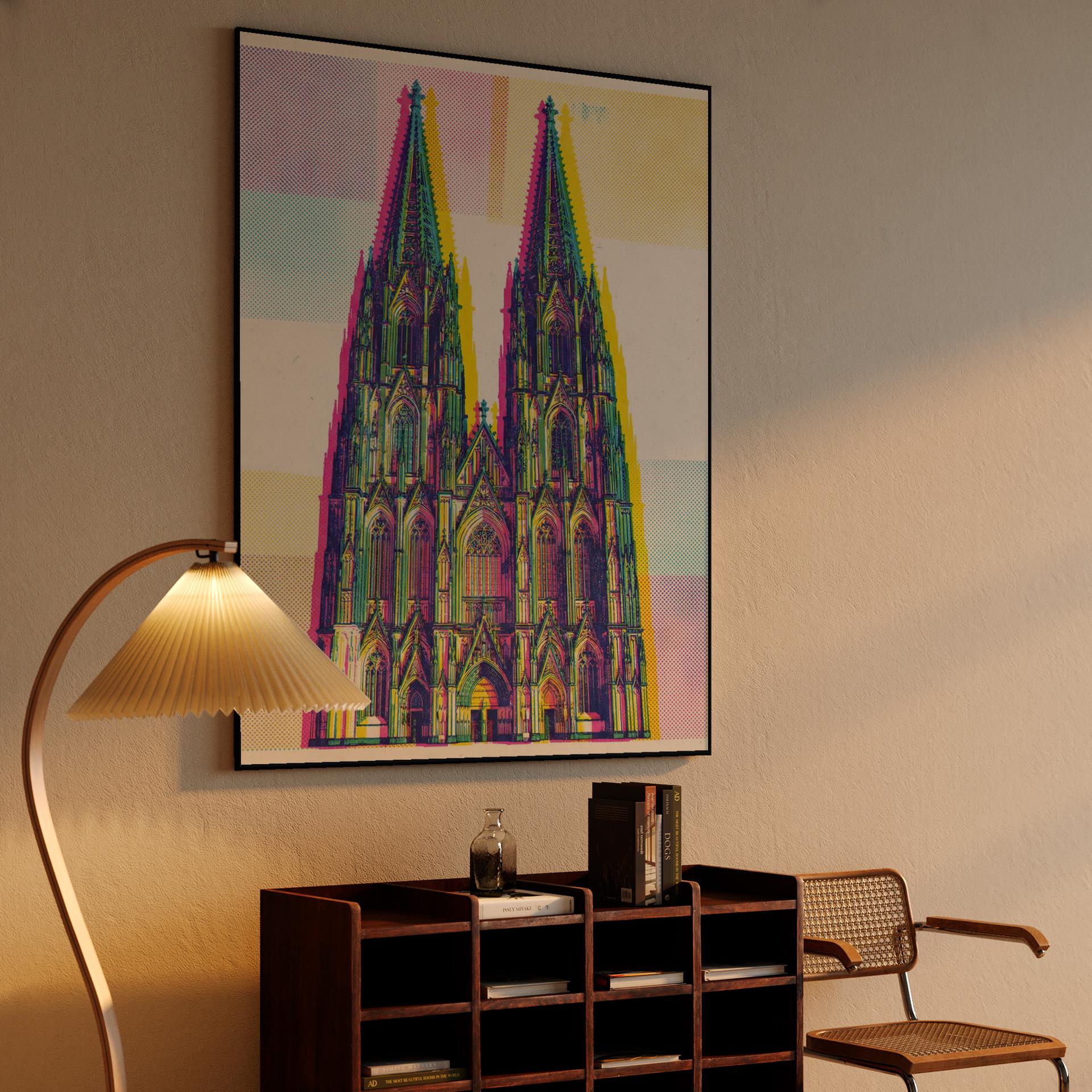 Cologne Cathedral Halftone Pop Art