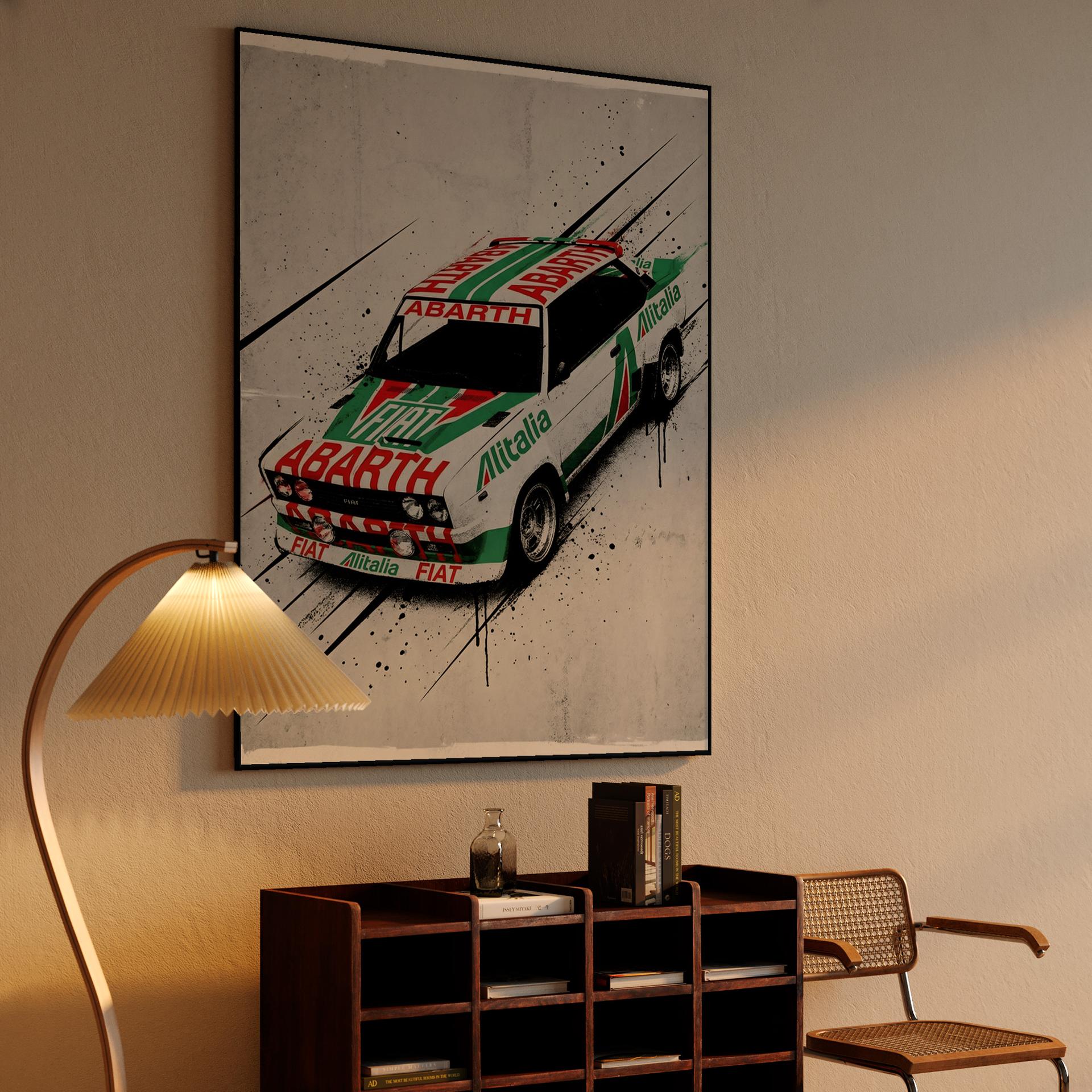 Fiat 131 Abarth Alitalia Rally Street Art