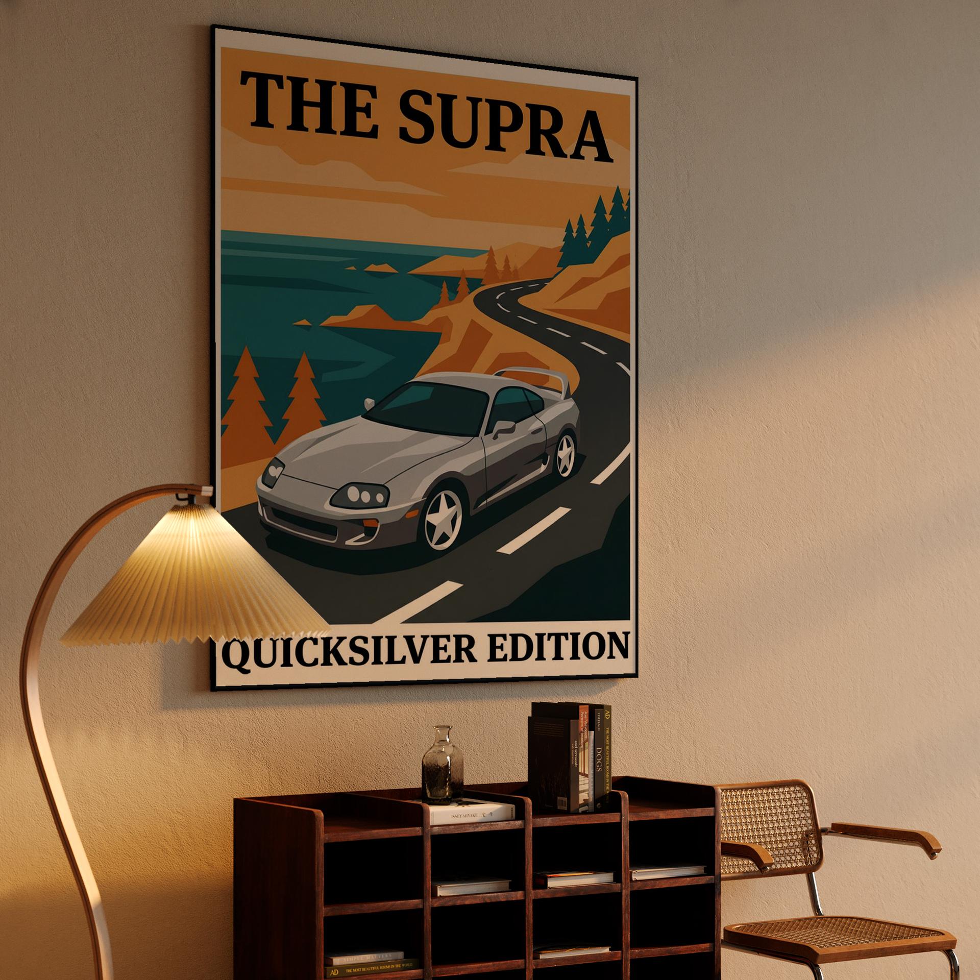 Toyota Supra A80 Quicksilver Coastal Poster