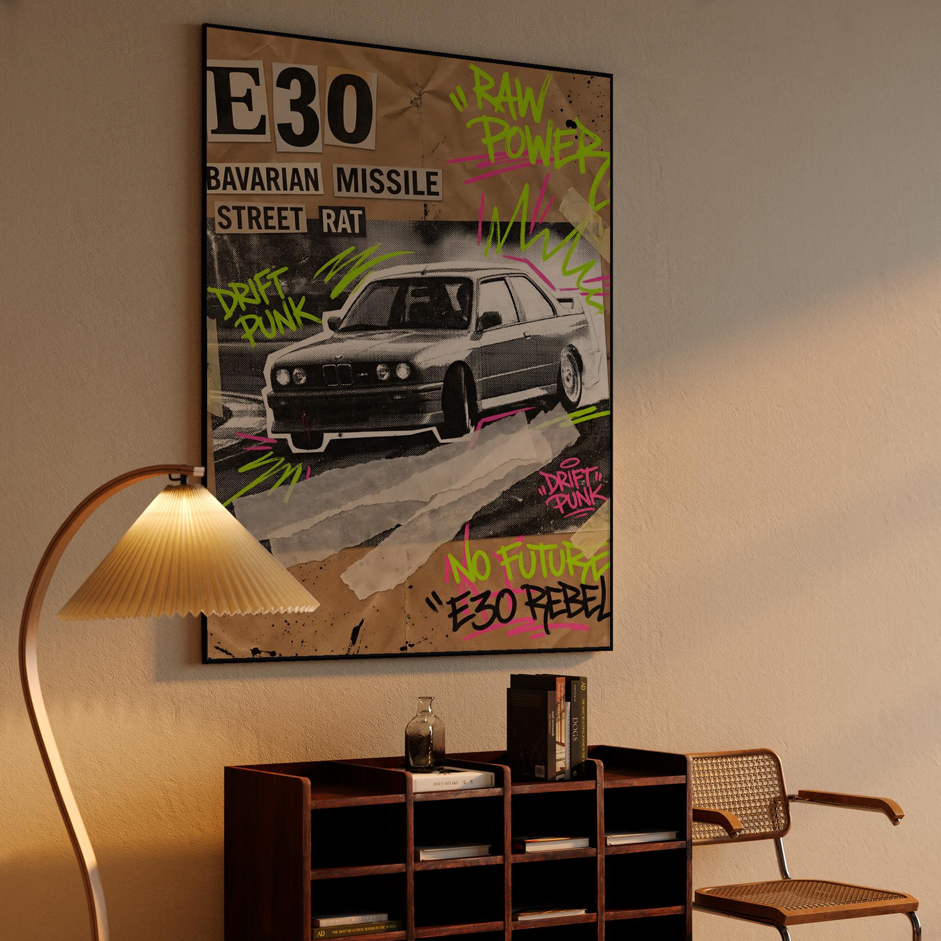 BMW E30 Drift Punk Collage