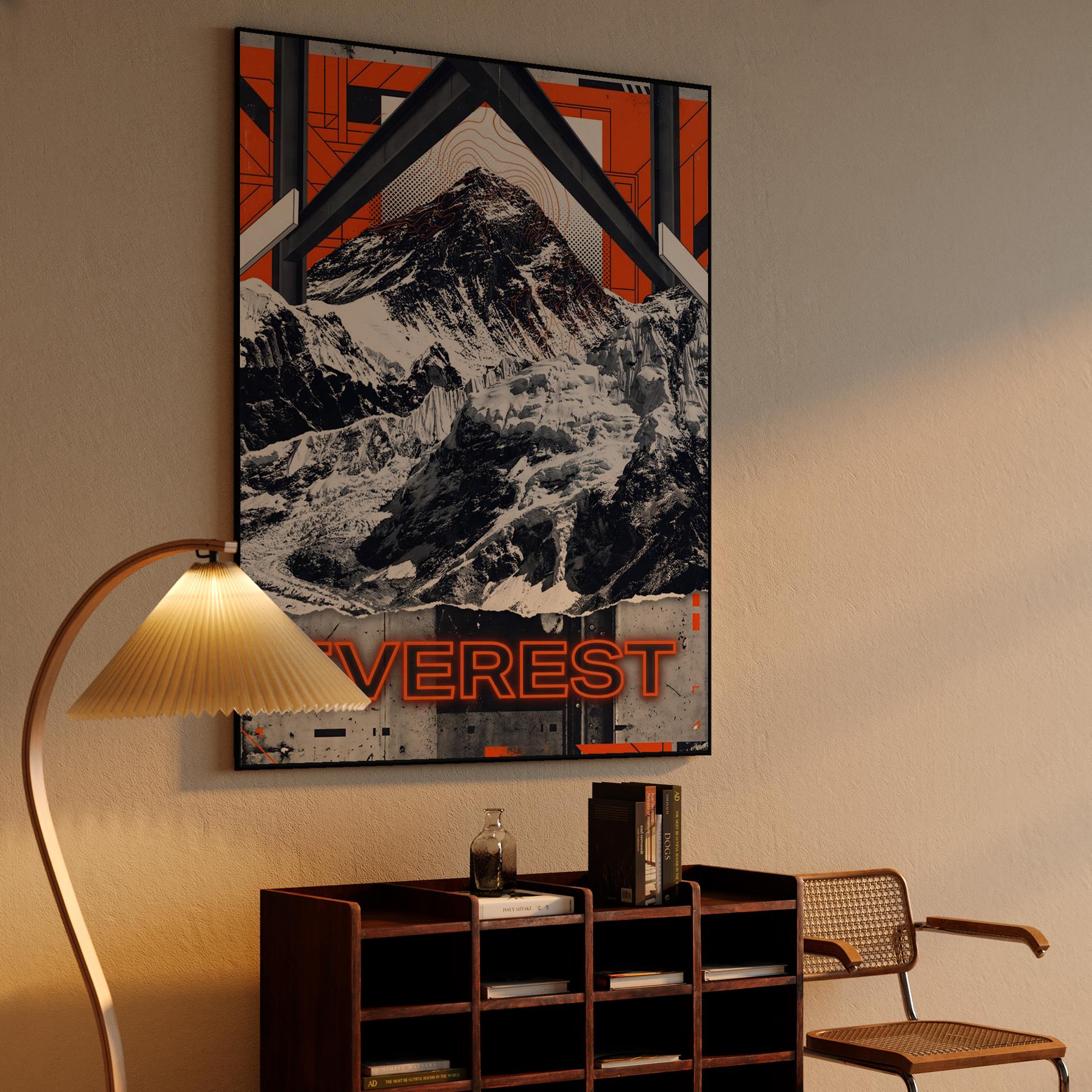 Everest Industrial Mixed Media Graphic Poster