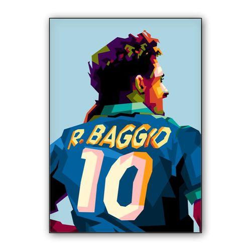 Roberto Baggio in wpap pop art wall art poster