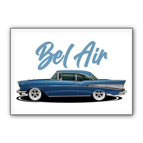 Chevrolet Bel Air 1957 Car Canvas Chevrolet wall art poster