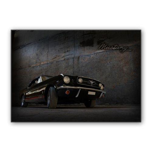 Black Mustang wall art poster