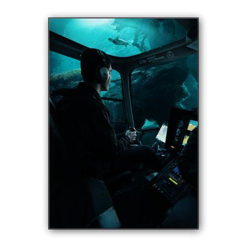 Underwater Helicopter wall art poster