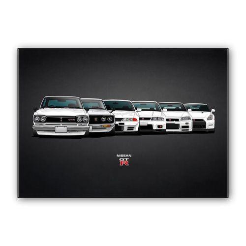 Nissan GT-R Family wall art poster