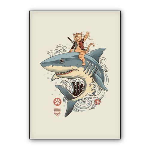 Catana Shark wall art poster