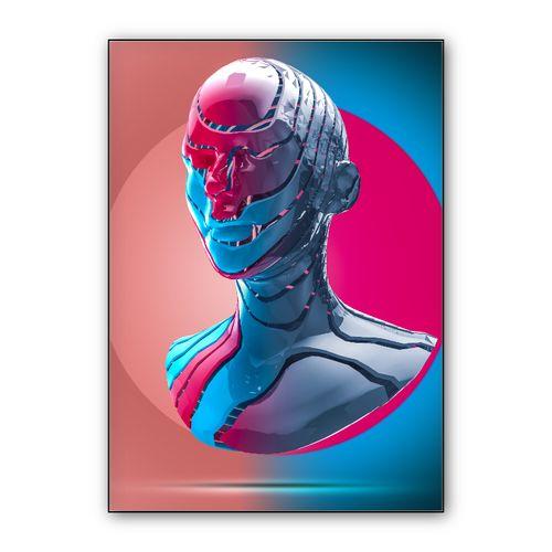 Head 3d wall art poster