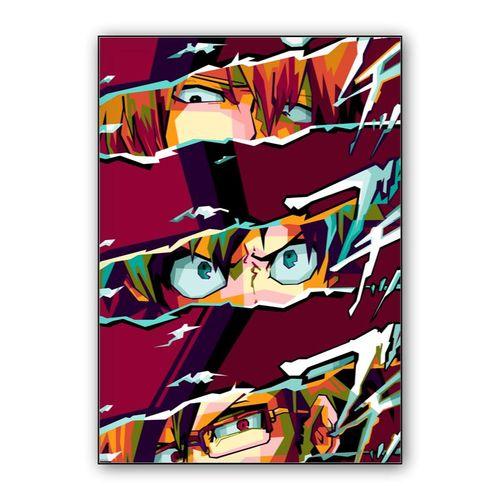 Anime Boku No Hero in wpap pop art wall art poster
