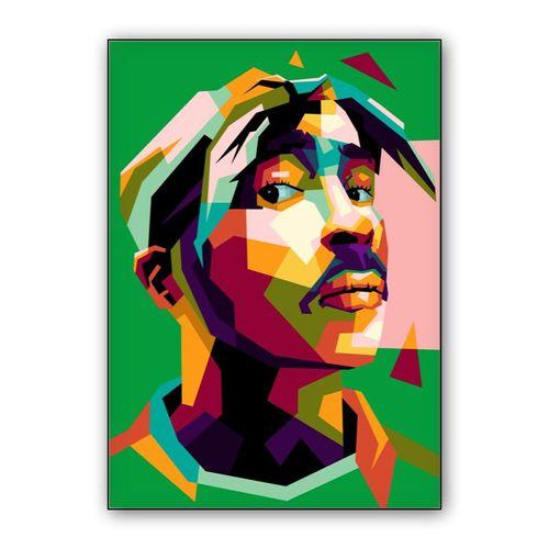 2 Pac Shakur in wpap pop art wall art poster