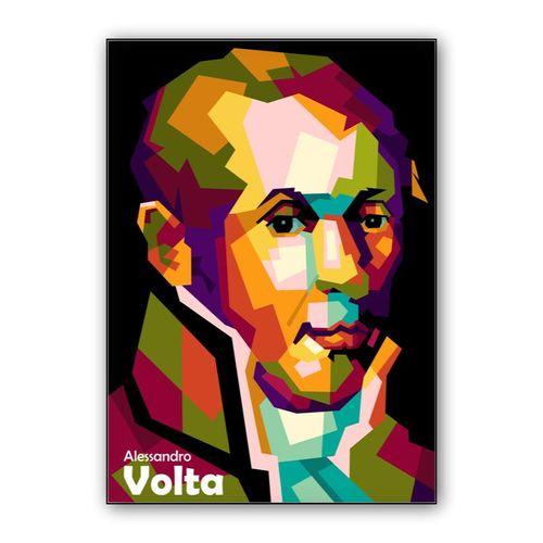 Alessandro Volta in pop art wall art poster