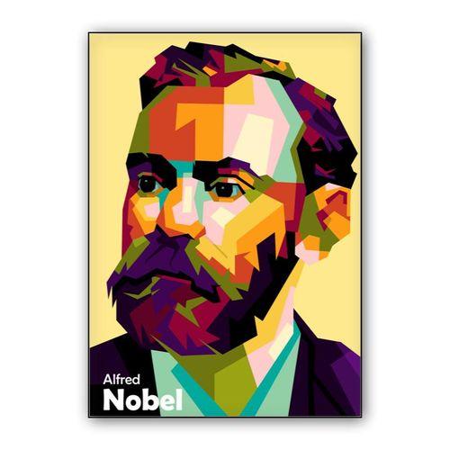 Alfred Nobel in Pop art amazing wall art poster