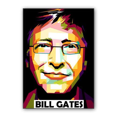 Amazing pop art Bill Gates wall art poster