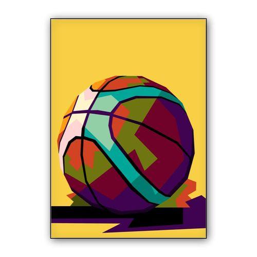 Basketball in wpap pop art wall art poster