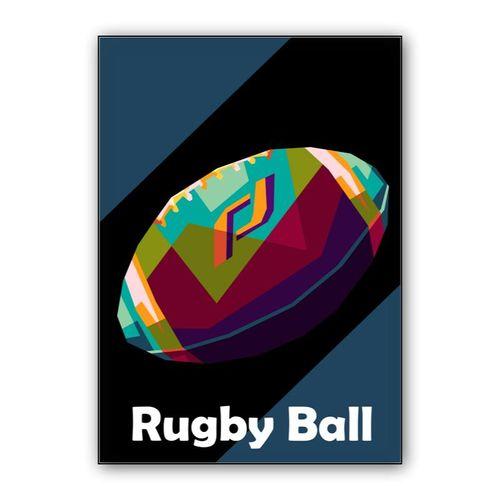 Rugby Ball in wpap pop art wall art poster