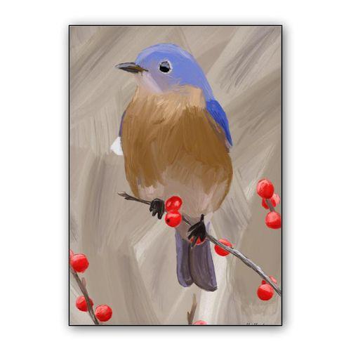 Blue Bird wall art poster
