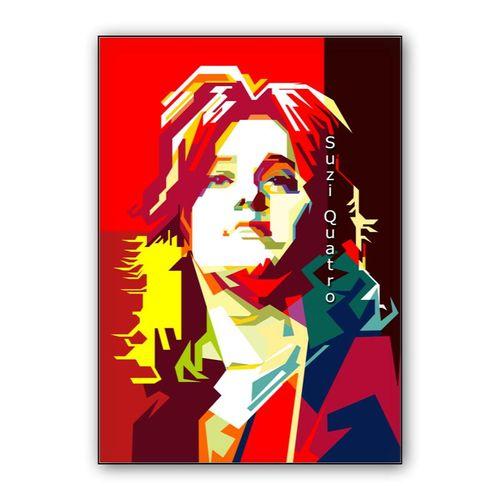 Suzi Quatro Pop Art WPAP wall art poster
