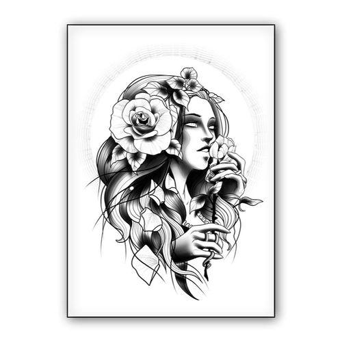 flower girl wall art poster