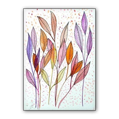 Colored Botanical wall art poster