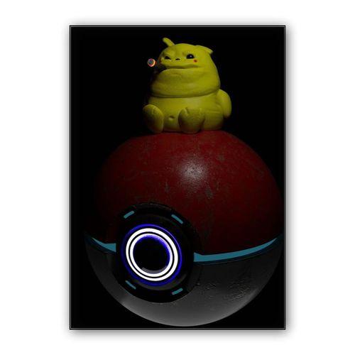 pika boss wall art poster