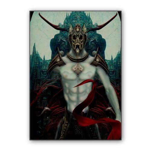 MASKED LUNATIC DEMON wall art poster