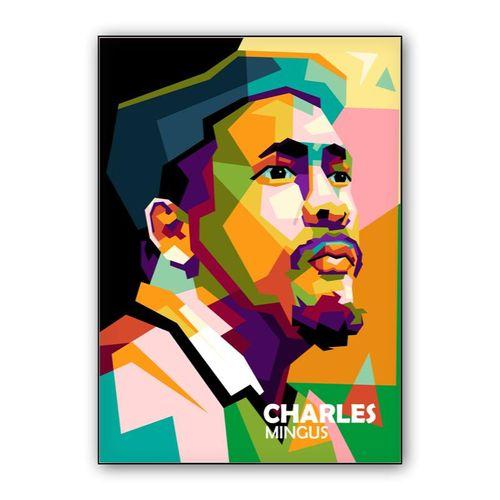 Charles Mingus in wpap pop art wall art poster