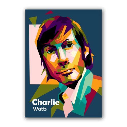 Charlie Watts in pop art amazing wall art poster
