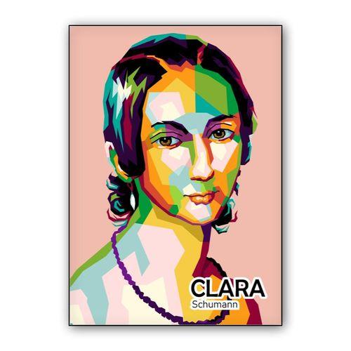 Clara Scumann in wpap pop art wall art poster