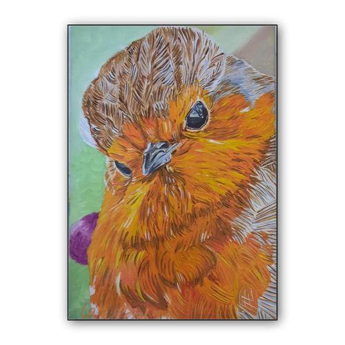 Curious Robin wall art poster